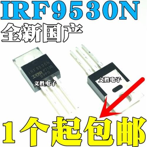 6 pçs/lote IRF9530NPBF PARA-220 IRF9530N IRF9530 TO220 P MOSFET 100V 14A