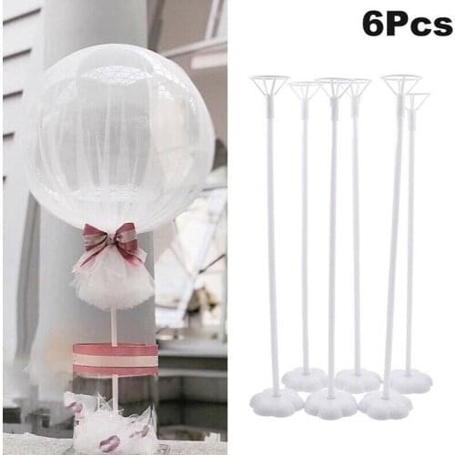 6pcs 44cm Balloons Sticks Table Stand Holder Birthday Party Wedding DIY Decoration Accessories Ballon Column Base