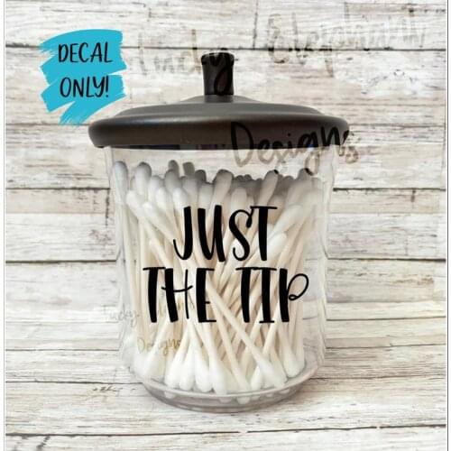 7 Funny Vulgar Bathroom Labels Jar Decal Sticker Vinyl Balls Deep Just the Tip Pin Me Down Toilet Home Decor