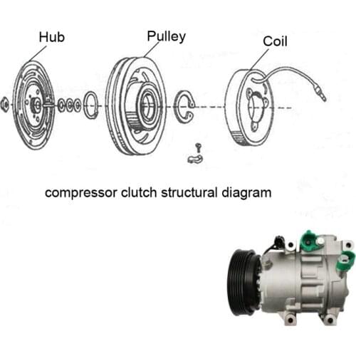 AC A/C Compressor clutch 12V-6PK-128MM 977012H000 977012H001 977012H002 97701-2H002 977012H040 97701-2H040