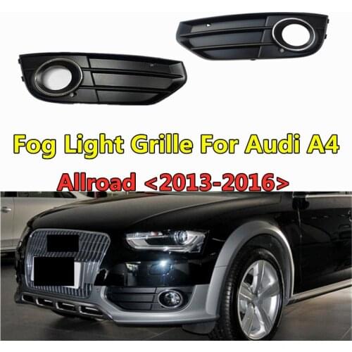 Car Front Lower Bumper Racing Grills Original Style Fog Light Grille For Audi A4 Allroad 2013 2014 2015 2016 Foglamp Frame