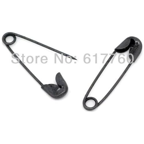 Free shipping-Black Safety Pins Findings 18x5mm sold per pack of 500