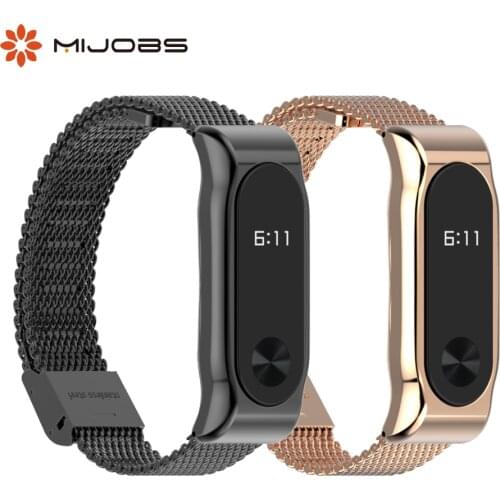 Mi Band 2 Metal Wrist Strap Stainless Steel Bracelet for Xiaomi Mi Band 2 Smart Accessories Watch Miband 5 4 3 2 Band Wristband