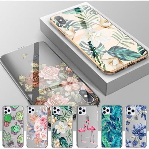 Moskado Retro Summer Leaf Phone Case For iPhone 11 11Pro Max X XR XS XS Max 6 6s 7 8 Plus 5 5s SE Soft TPU Silicone Back Cover