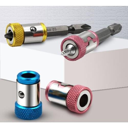 Screwdriver Bits Holder Metal Strong Magnetizer Screw Screw Pick up Tools Part Magnetic Ring Alloy Steel 1/4" 6.35mm