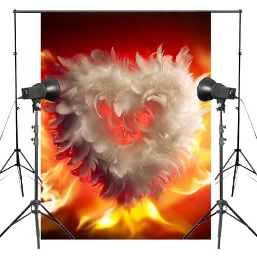 Photography Backdrop Valentines Day Heart Background Wedding Photo Studio Backdrop Wall 150x220cm Love Flames Heart