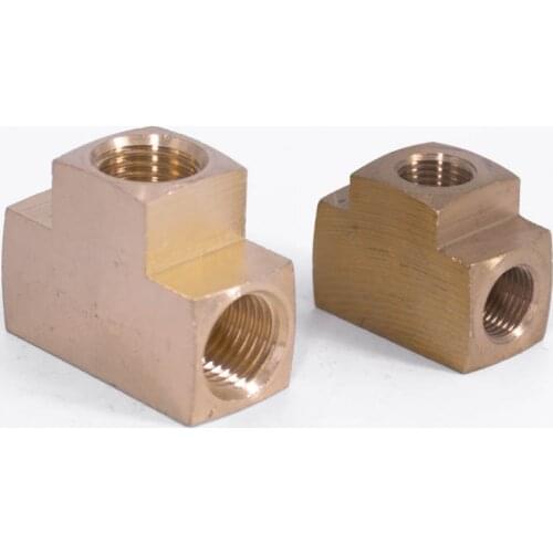 1/8" 1/4" 3/8" 1/2" NPT Female Tee 3 Ways Brass Pipe Fitting Coupler Connector Water Gas Fuel