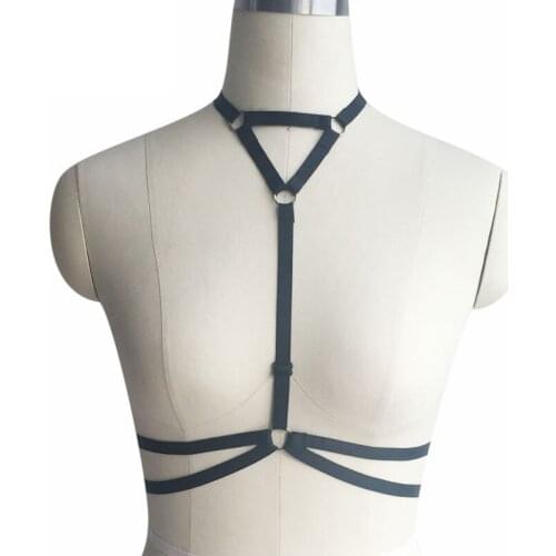 Summer Style Cage Bra Women Body Harness Sexy Crop Top Lingerie Body Cage Bondage 90s Fetish Wear Bodysuit Bondage O0275