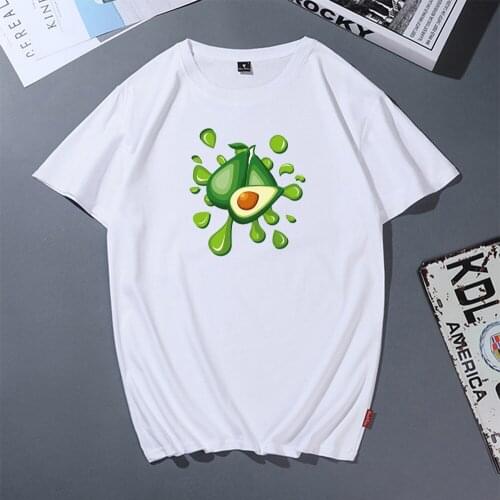 Summer Women Tshirt Cartoon T-shirt Avocado Vegan Cotton Plus Size Ulzzang Men Kawaii Harajuku 90s Graphic T Shirt Top Female
