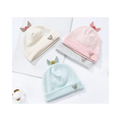 Cute Kids Hat Cap Candy Solid Colors wings Boys Girls Baby Beanies Hats Cotton Born Baby Hat Infant Caps