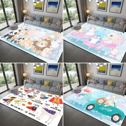 Cartoon Cute Animal Carpet Decoration Home Bedroom Kitchen Living Room Bathroom Aisle Floor Mat Doormat Kids Play Mat