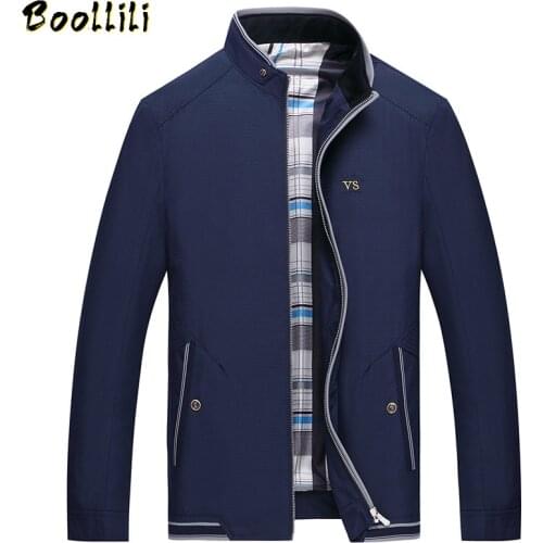 Boollili Mens Jackets 2020 New Design Autumn Casual Stand Collar Jaqueta Masculina Brand Clothing Slim Jacket Plus Size