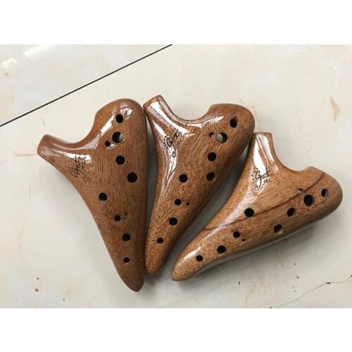 12 holes alto C AC wood ocarina elm wood Ocarina music instrument