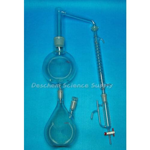 Glass Essential Oil Steam Distillation Glassware Kit,W/Graham Coil Condenser