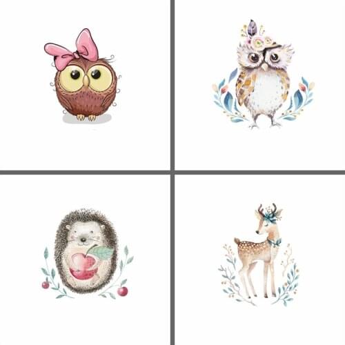Diy Patches Cute Cartoon Stickers Iron On Transfers Washable For Shirt Patches Hoodies Applique Patch Vinyl Heat Transfer Patch