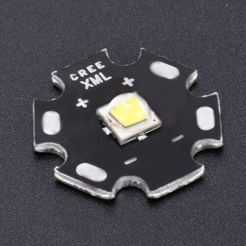 Neutral White Light LED Emitter Diode with 20mm Star PCB Base LED Emitter Cree XM-L2 U3 Bin 10W 3A 1260lm DIY Flashlight Lamp