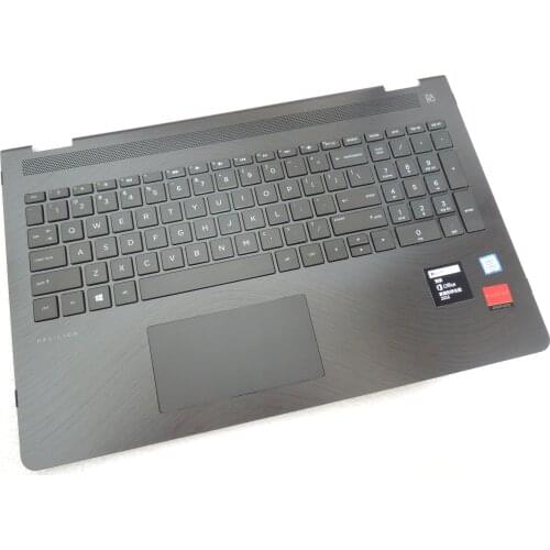 GENUINE FOR HP X360 15-BR082WM 15-BR KEYBOARD TOUCHPAD TOP CASE PALMREST 924522-001 924523-001