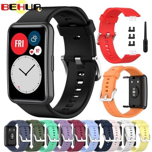 Original Silicone Band For Huawei Watch Fit Smartwatch Strap With tools and Buckle Bracelet Correa Strap wristband Accessories