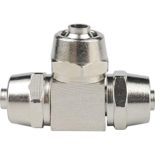 Quick Twisting Joint PEG Reduing Pneumatic Fitting 4-16mm T Type Nickel Plated Brass Fit Hose Connector Pneumatic Fitting