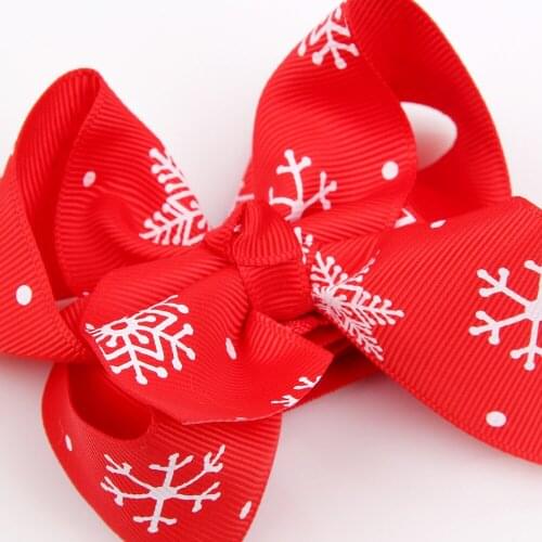 Christmas Bow Snowflake Bow Hairband European and American Baby Christmas Decoration Headband Hair Accessories