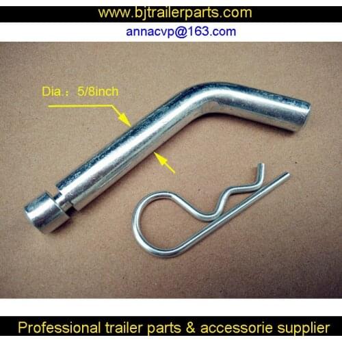 Trailer hitch pin and clips for trailer hitch receiver,towing components, 5/8" inch,steel,zinc plated,trailer parts