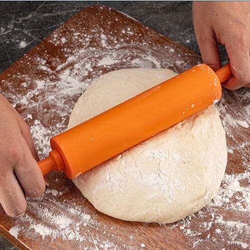 Mini Silicone Rolling Pin Non Stick Surface with Handle 1.6X11.8inch Rolling Pin SAL99