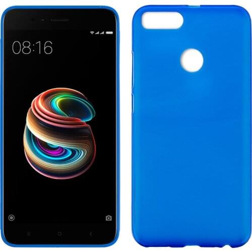 Silicone case Xiaomi My A1/My 5X (Blue, soft, shockproof, dirt resistant)