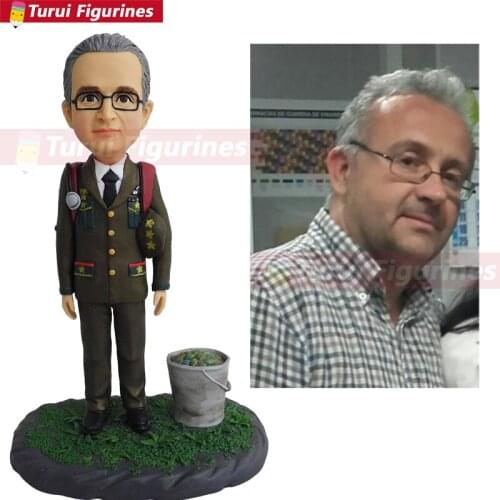 Girl resin polymer clay art sculpture statue collectible mini people figurine home office bookshelf desktop decor handmade statu