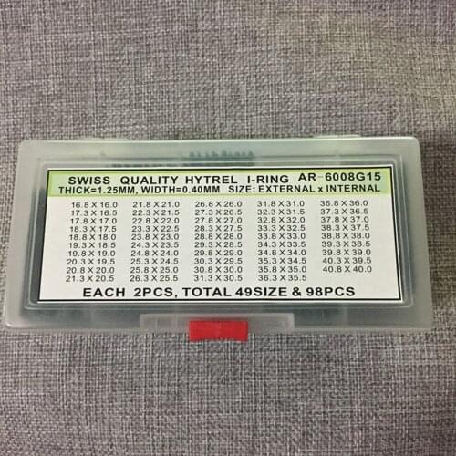 Watch glass white waterproof ring box is used for the watch 1.5mmglass table mirror front cover waterproof ring diameter 0.35mm