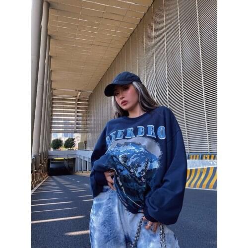 2021BIGGORANGE New Hoodie Angel Print Dark Print Jacket Womens Hip Hop Streetwear Harajuku Anime Hoodie Zipper