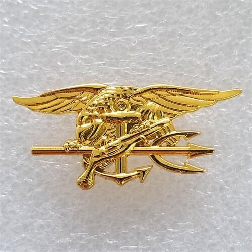 Captain of The U.S. Navy Seal School General Rank Shoulder Badge Hat Badge Collar Pilot Brother Badge Medal Badge Collection