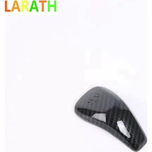 1PCS Brand New Matte Silver Carbon Fiber Gear Shift Knob Cover Trims For SUBARU XV 2018 Car Styling Auto Accessories