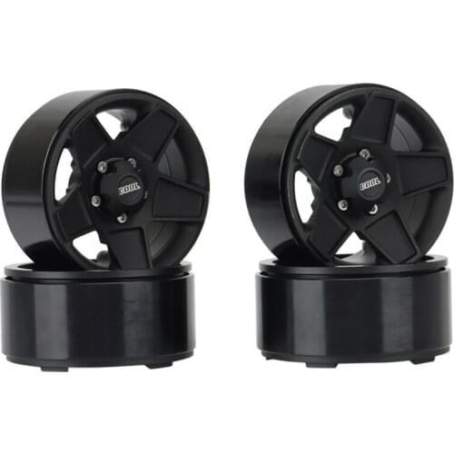 4PCS Metal 1.9 Beadlock 5-Spokes Wheel Rims Hub For 1/10 RC Crawler Car Traxxas TRX4 D90 D110 Axial SCX10 90046