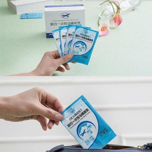 50pcs Disposable Toilet Paper Hotels Universal Protection Seat Cover Sticker J7Z7