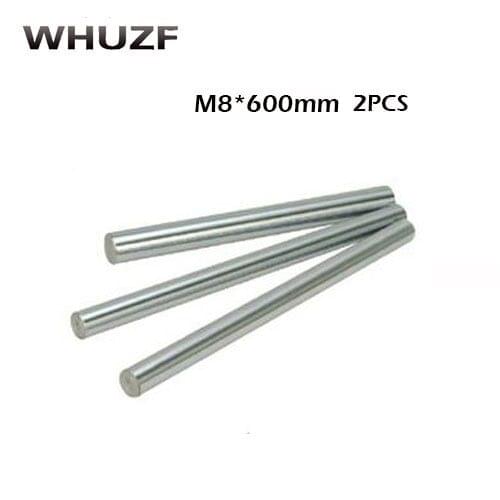8mm linear shaft length 200 250 300 350 400 450 500 600mm chrome plated linear motion guide rail round rod for 3d printer