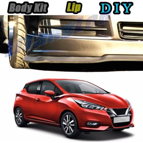 Car Bumper Lip Front Spoiler Skirt Deflector For Nissan Micra For Mitsuka Viewt For Renault Pulse Body Kit VIP Hella Flush Lips