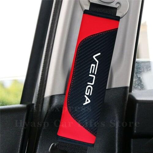 Car Safety Belt Protector For KIA VENGA PU Leather Aurto Seat Belt Shoulder Strap Pad Cushion Cover Auto Accessories