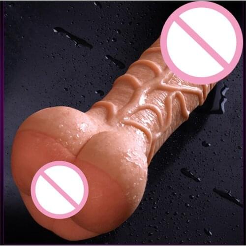 Big realistic dildo New Skin feeling Penis Super Huge Dildo With Anal Hole glass sex toys for Women men Masturbation