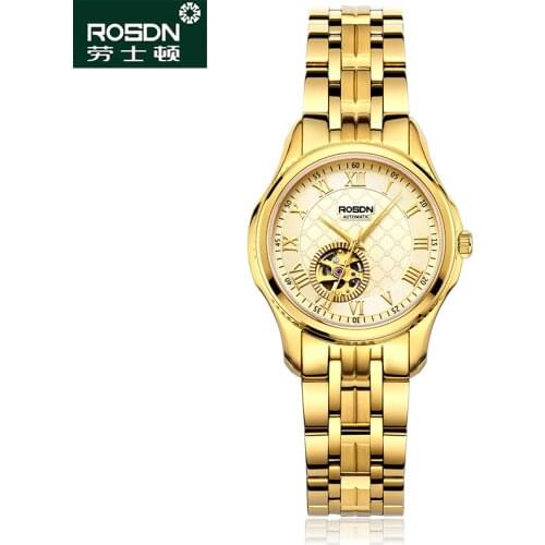 Luxury Brand ROSDN Womans Watch Japan MIYOTA Automatic Mechanical Watch Women Skeleton Sapphire Waterproof Couples Watch R2099W