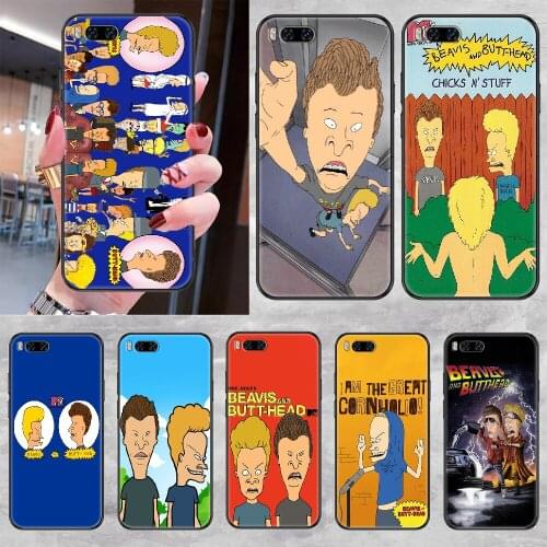 Beavis and butthead Phone case For Xiaomi Mi Max Note 3 A2 A3 8 9 9T 10 Lite Pro Ultra black painting cover luxury waterproof