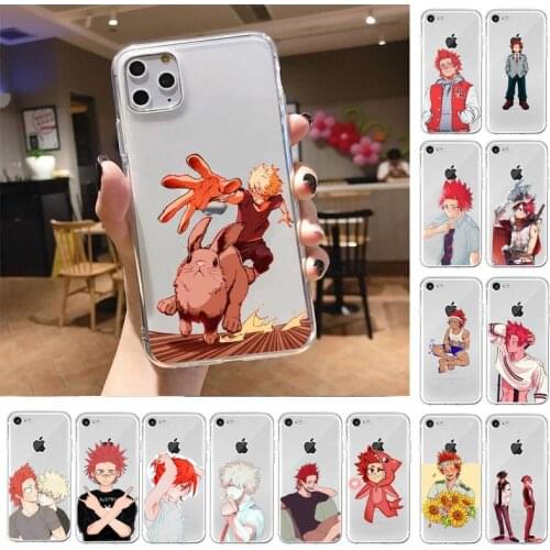 Riot Eijiro Kirishima Phone Case For iPhone X XS MAX 6 6s 7 7plus 8 8Plus 5 5S SE 2020 XR 11 11pro max Clear funda Cover