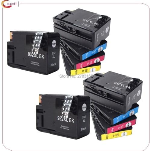 10 Pack Compatible for HP 932 933 Ink Cartridges hp 932XL hp 933XL OfficeJet 6100 6600 6700 7110 7610 7612 Printer ink