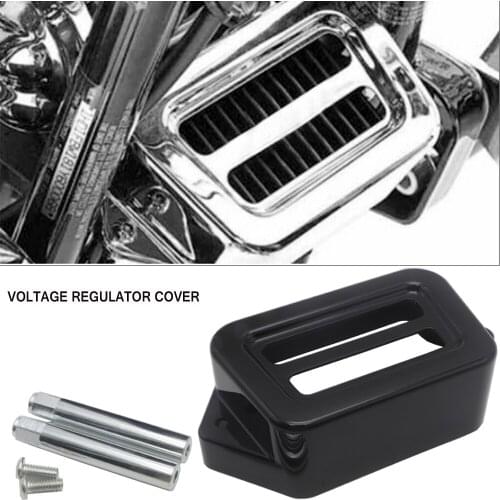 For Harely Touring Electra Street Glide FLHT FLTR FLHX Road King FLHR Classic Motorcycle Chrome Voltage Regulator Cover W/ Bolt