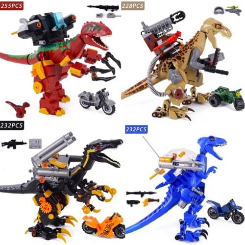 Jurassic World Dinosaurs Figures Bricks Tyrannosaurus Indominus Rex I-Rex Assemble Building Blocks Kid Dino City Toys Dinosuar