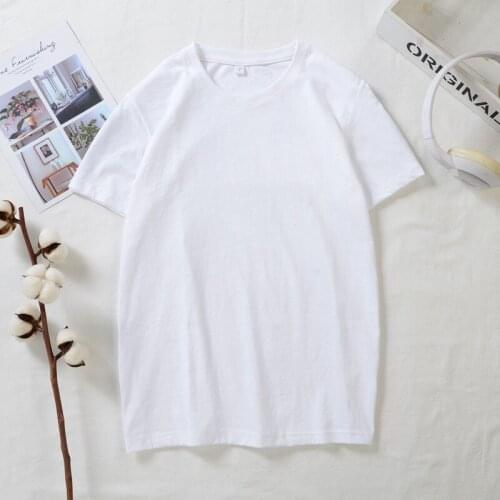 Cotton Solid Short Sleeve T-Shirt Boys' Fashion Loose Korean Version All Kinds Of Students Lovers Men And WomenS Bottom Shirt