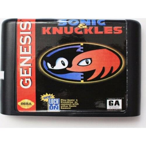 Sonic & Knuckles 16 bit SEGA MD Game Card For Sega Mega Drive For Genesis