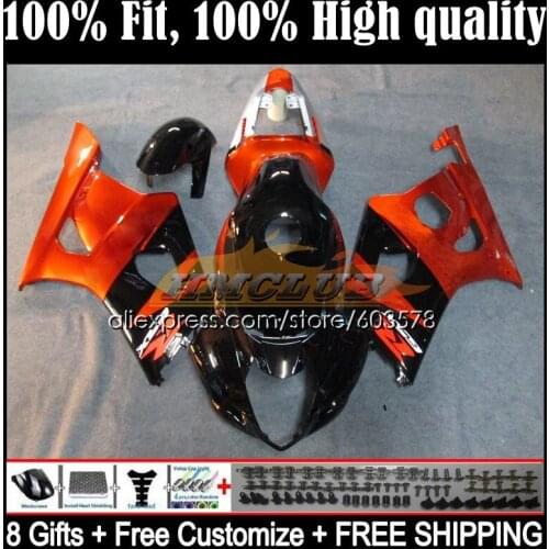Injection For SUZUKI GSXR-1000 1000CC GSXR1000 K3 9CL.65 GSX-R1000 GSX R1000 03 04 GSXR 1000 CC 2003 2004 Fairing Orange black