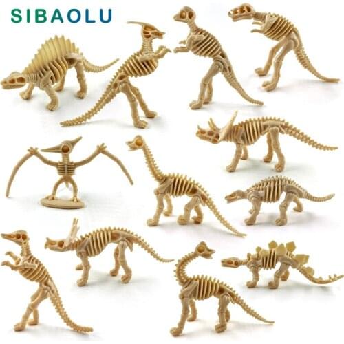 12pcs Artificial Dinosaurs Skeleton figurine Animal model home decor Bonsai miniature fairy garden decoration accessories modern