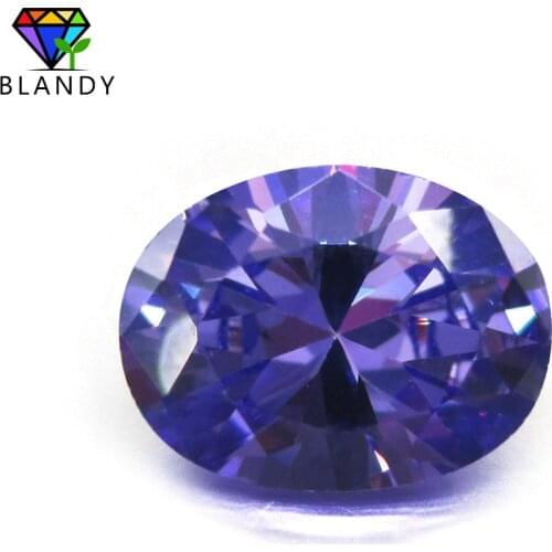 2x3~13x18mm 5A Oval Cut Purple CZ Stones Loose Cubic Zirconia Stone Violet Synthetic Gems