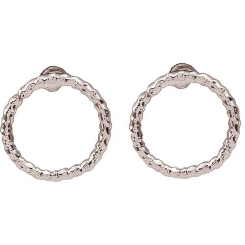 Trendy Style Flower Earrings For Women Jewelry Round Circle Geometric Fashion Simple Earrings Wholesale